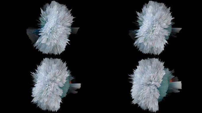 抽象艺术三维彩球动感花朵背景VJ素材79