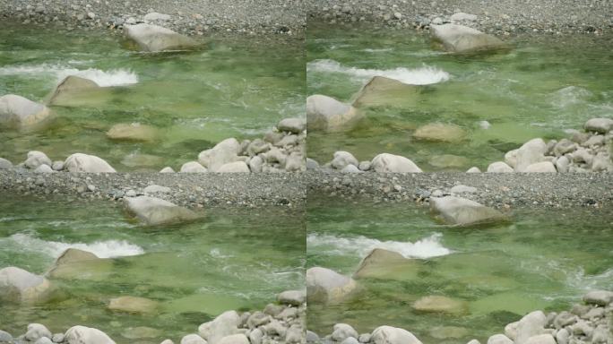秦岭深处溪水潺潺自然山水清澈流动