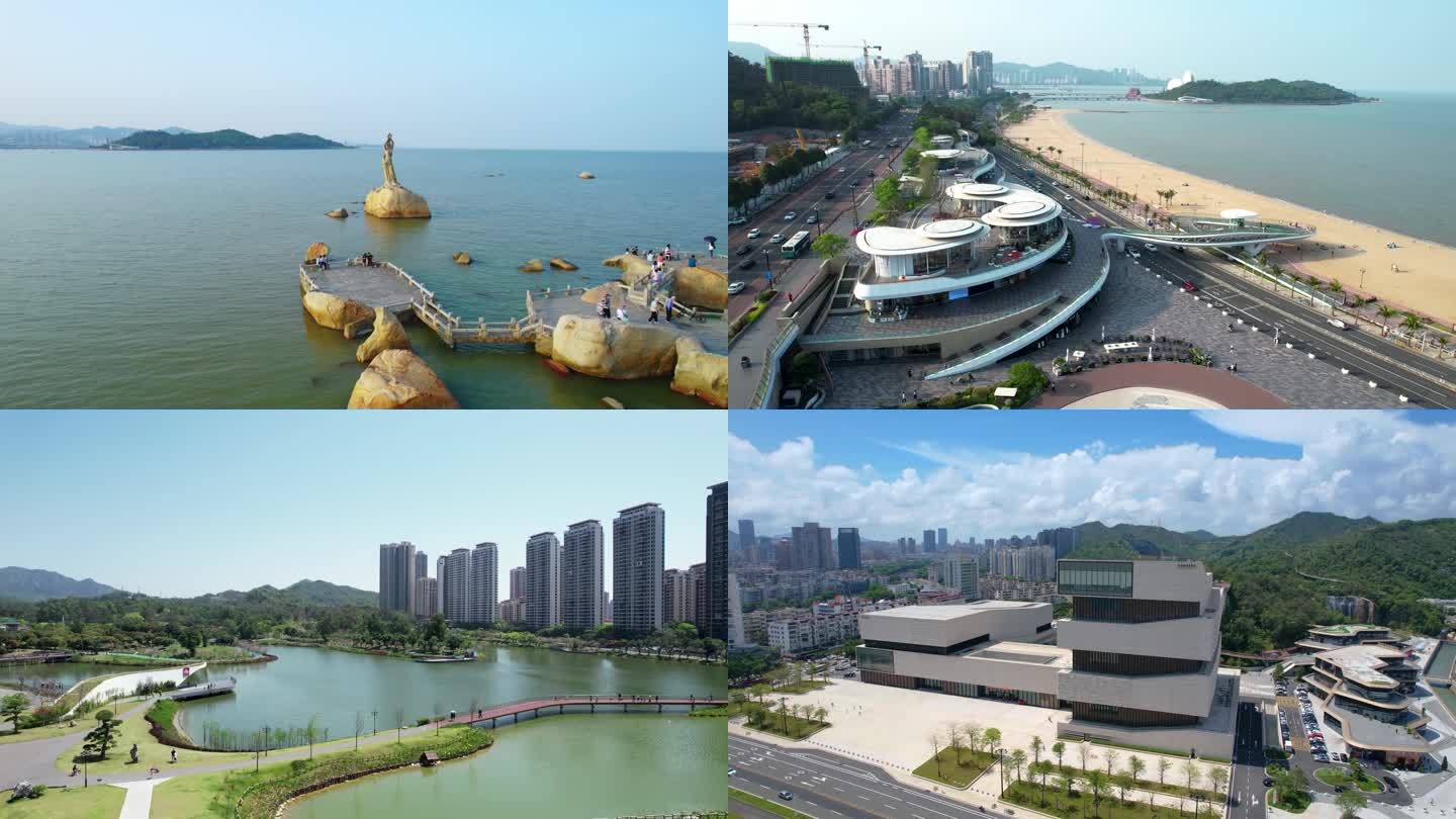 珠海城市地标、大湾区、建筑航拍--集合