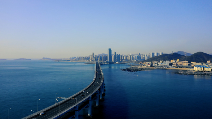 【城市素材】海滨城市 跨海大桥