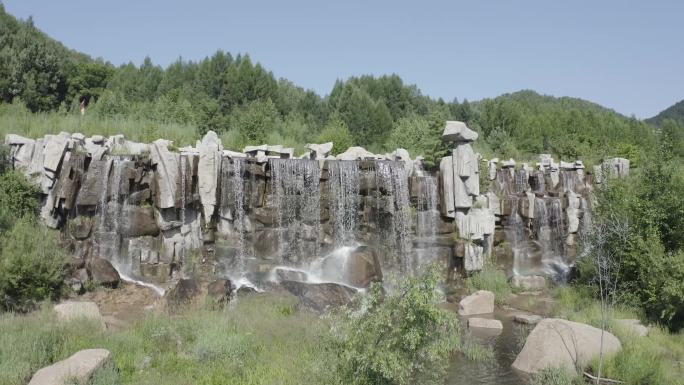 瀑布 水 水景 河流 溪水