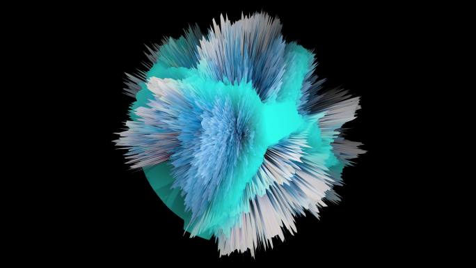 抽象艺术三维彩球动感花朵背景VJ素材44