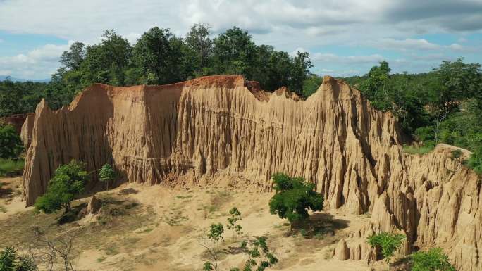 鸟瞰图泰国北部干岩