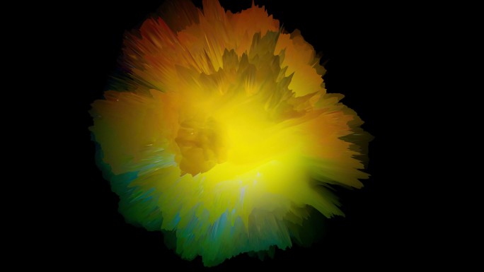 抽象艺术三维彩球动感花朵背景VJ素材89