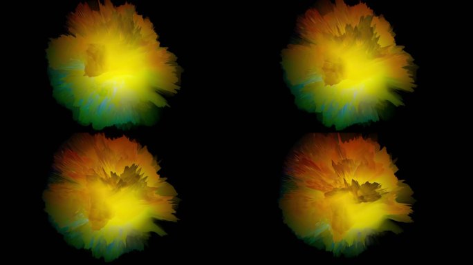 抽象艺术三维彩球动感花朵背景VJ素材89