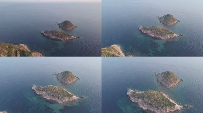 厄尔巴岛附近的双子小岛-鸟瞰图