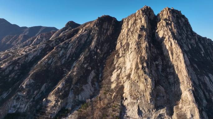 航拍北京西山凤凰岭京西小黄山