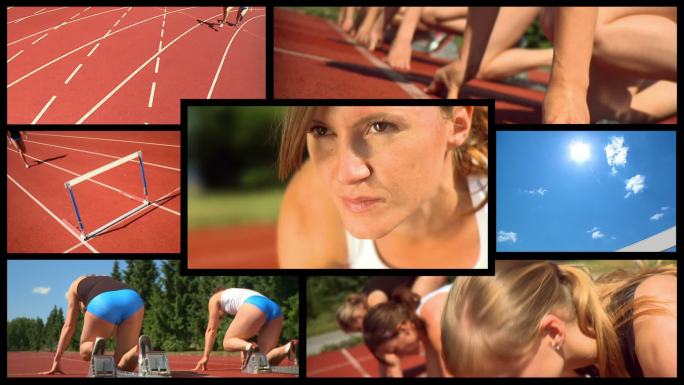 女运动员跨栏比赛健康生活方式