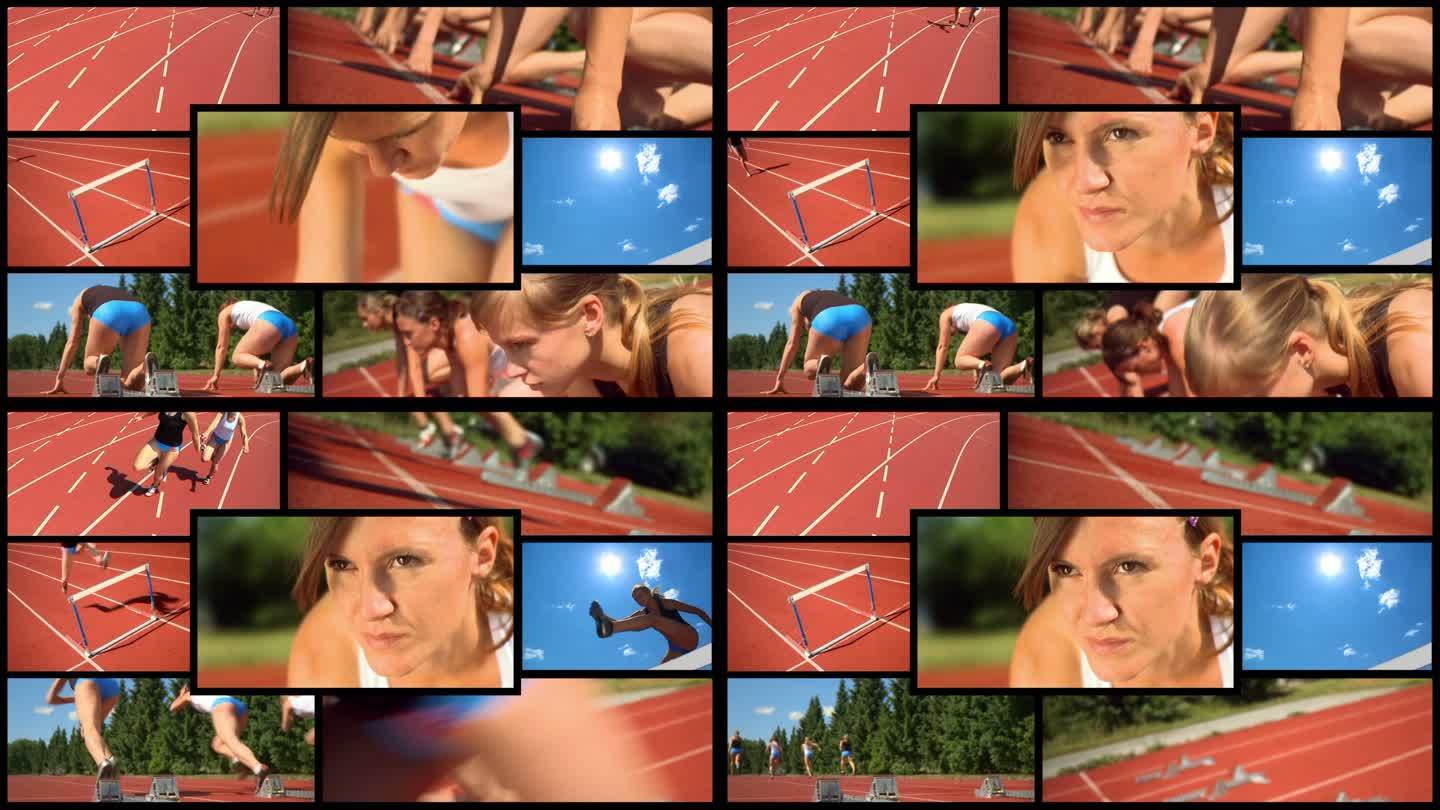 女运动员跨栏比赛健康生活方式
