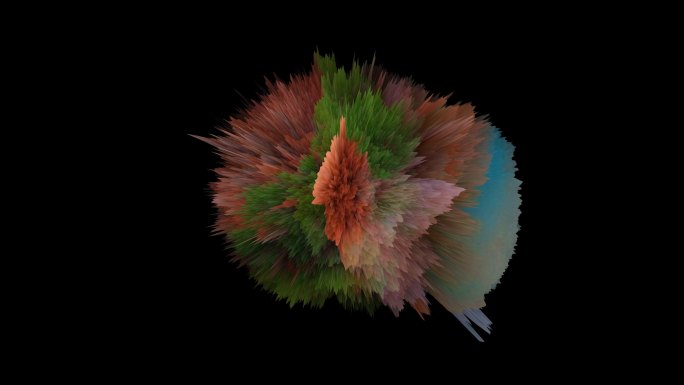 抽象艺术三维彩球动感花朵背景VJ素材49