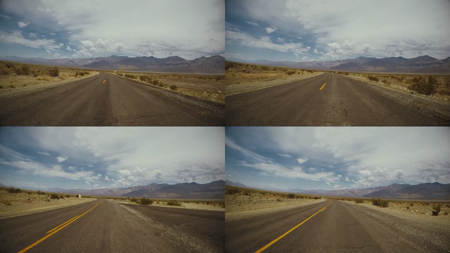 加州的暑假：死亡谷国家公园的POV行驶道路