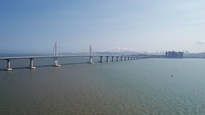 珠海港珠澳大桥航拍4k