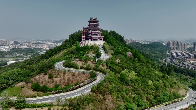 景点阁楼中式建筑宣传片素材