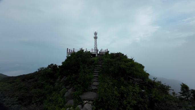 4K穿越机航拍徒步登山登顶2