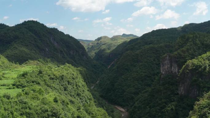 4K湘西大山峡谷航拍