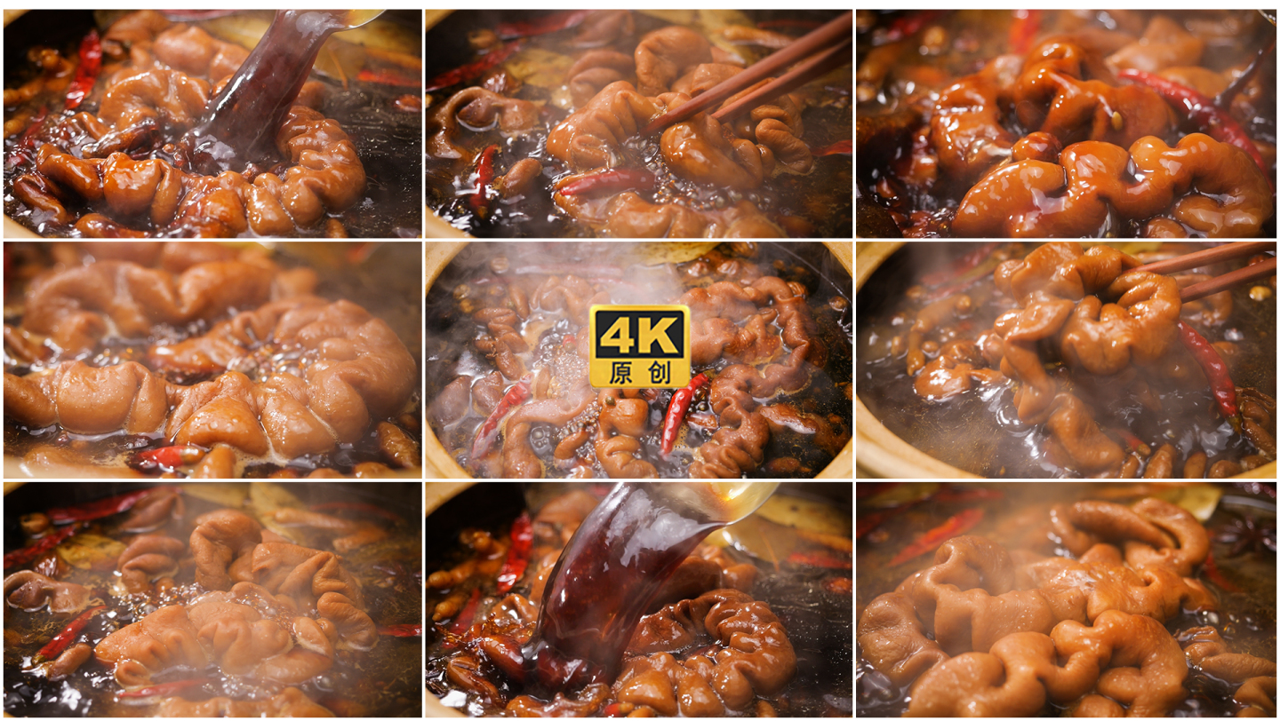 卤猪大肠肥肠视频素材