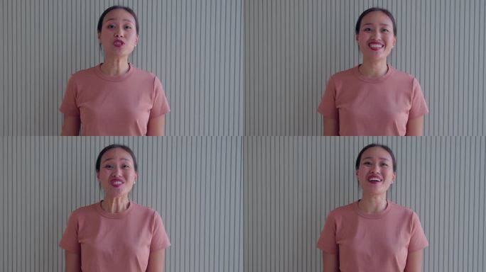 亚洲女性在她的Vlog上展示自己