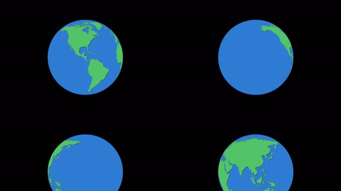 地球自转MG动画-带通道无限循环