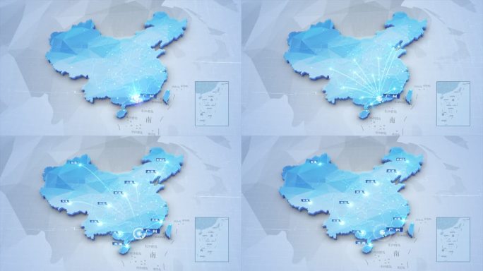 中国区位辐射地图 广东广州辐射全国区域