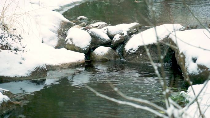 古城古代下雪风光