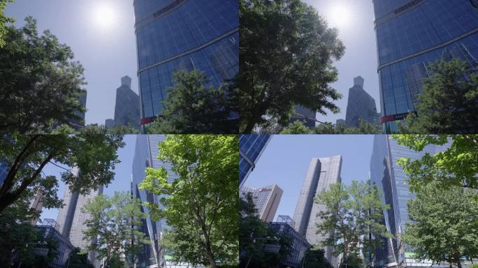 北京CBD 升格财富中心中国尊 反射倒影