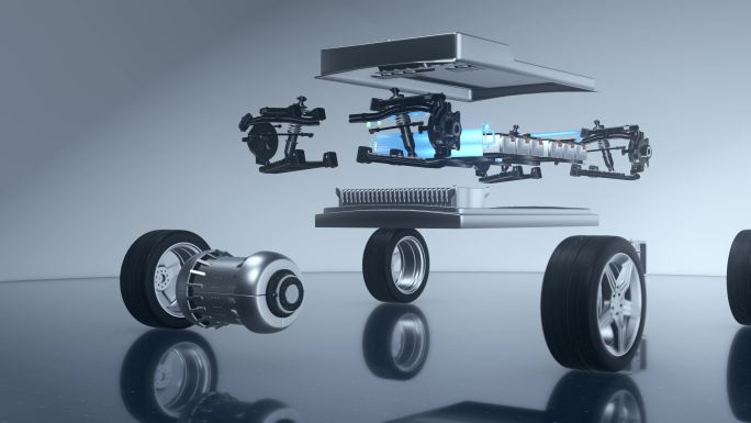 汽车模型外观结构车身零件组成三维动画素材