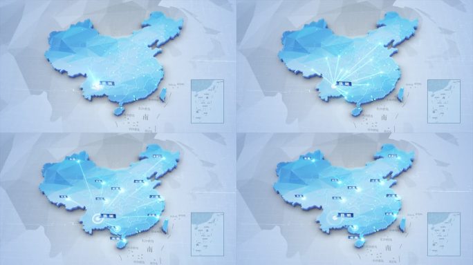 中国区位辐射地图 云南昆明辐射全国区域