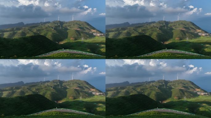【4k】实景拍摄绿色山脉 自然风云