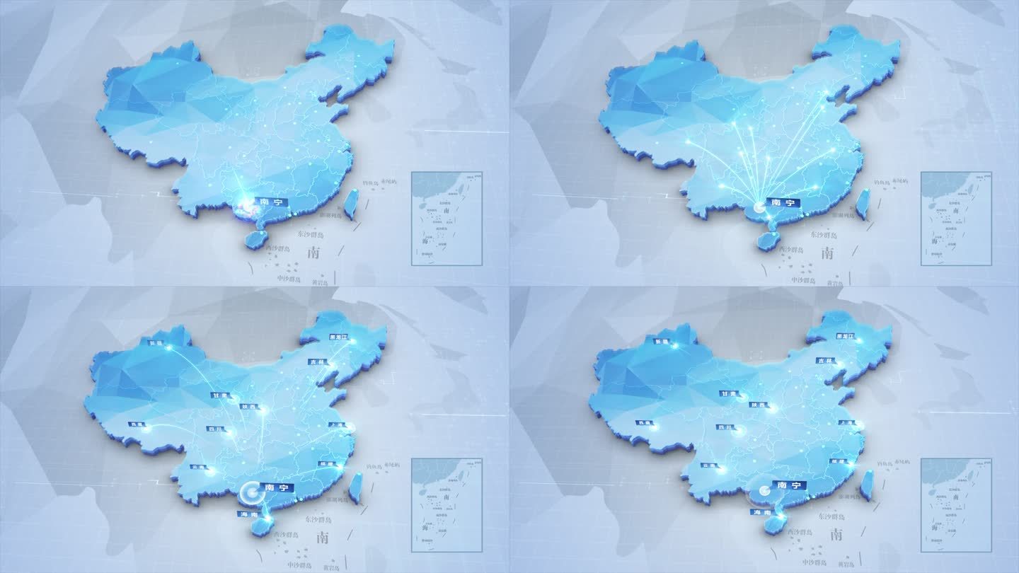 中国区位辐射地图 广西南宁辐射全国区域