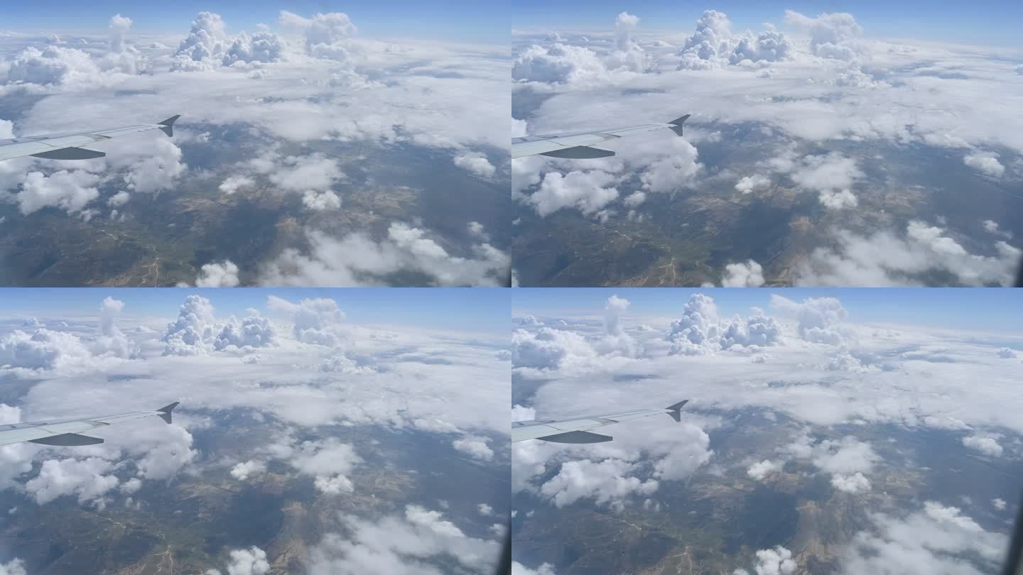 飞机上窗口视觉万里高空天空云海