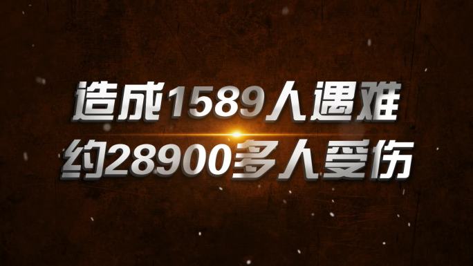 安全生产数据警示文字标题ae模板