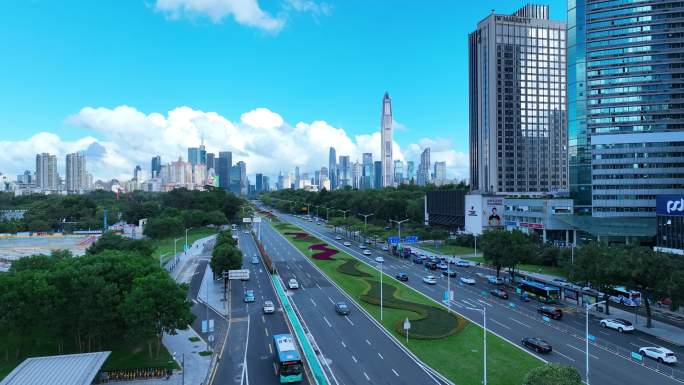 深圳深南大道航拍