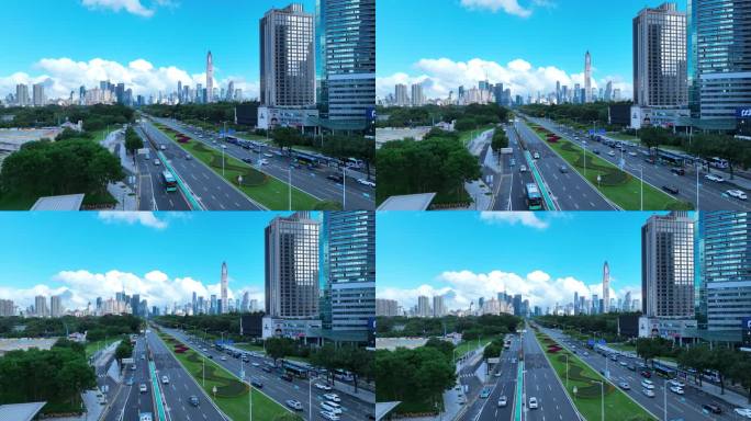 深圳深南大道航拍