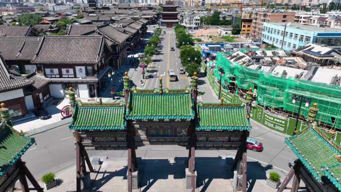 山西大同城市和阳街航拍