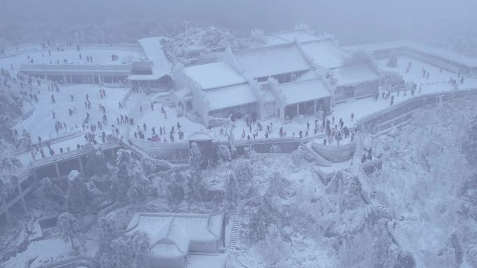 南岳衡山大雪雾凇