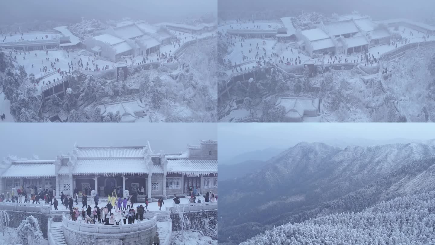 南岳衡山大雪雾凇