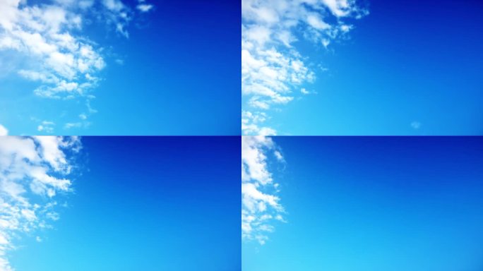 【HD天空】蓝天白云梦幻云絮晴朗风吹云散