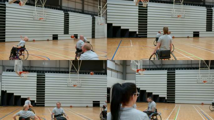 熟能生巧残疾人篮球积极乐观永不放弃