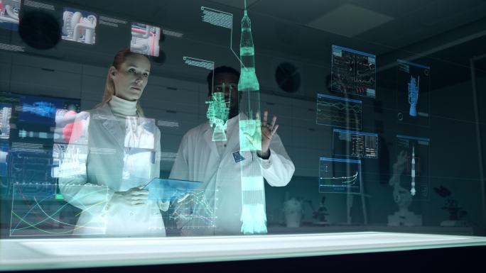 多元化的科学团队。在未来研究实验室开发全息屏幕上的太空旅行车