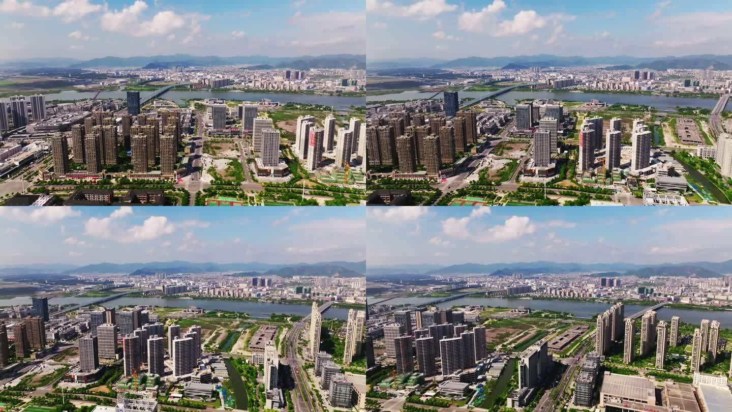 台州玉环市城市新城经济开发区航拍4K50