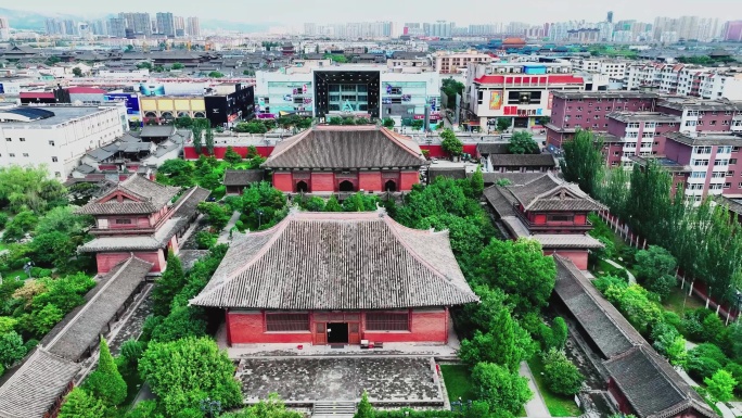 山西大同佛教寺名胜航拍