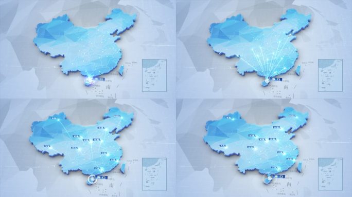 中国区位辐射地图 海南海口辐射全国区域