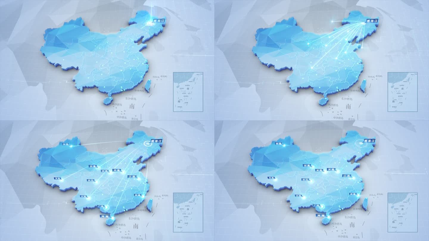 中国区位辐射地图 哈尔滨辐射全国区域