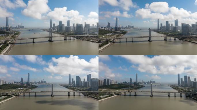 珠海横琴大桥环绕延时视频
