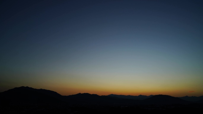 乡村傍晚日转夜延时纯净天空晚霞夜幕降临