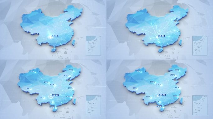 中国区位辐射地图 贵州贵阳辐射全国区域