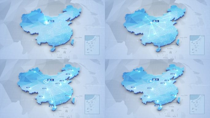 中国区位辐射地图 青海西宁辐射全国区域