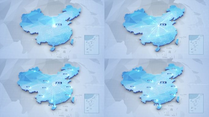 中国区位辐射地图 陕西西安辐射全国区域