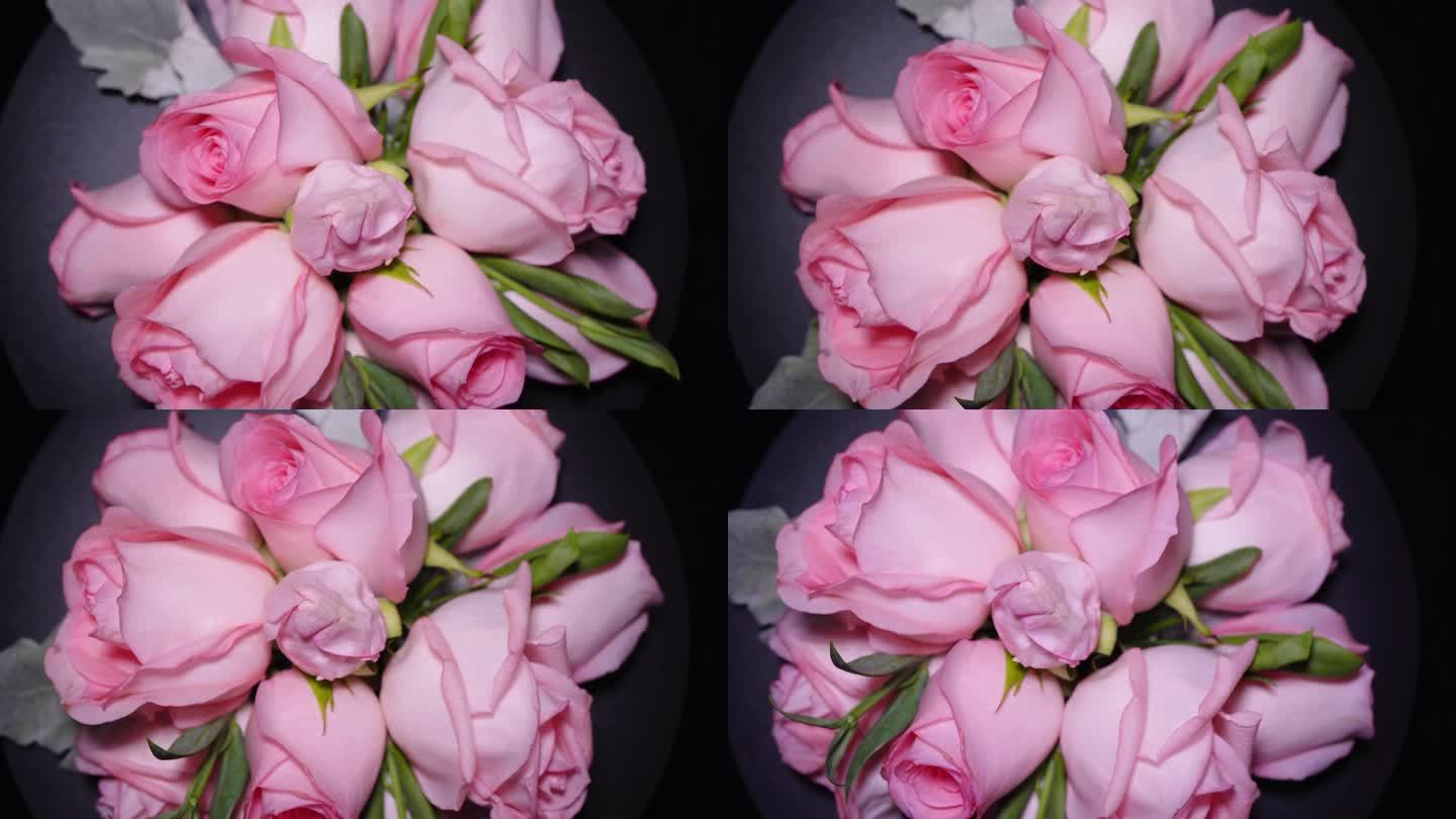 粉色玫瑰花鲜切花鲜花花卉花朵