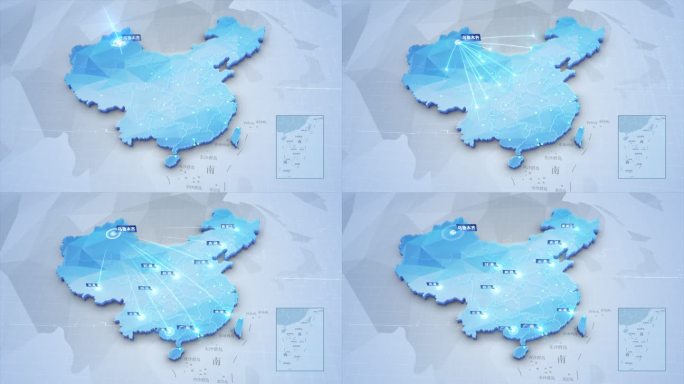 中国区位辐射地图 新疆乌鲁木齐辐射全国